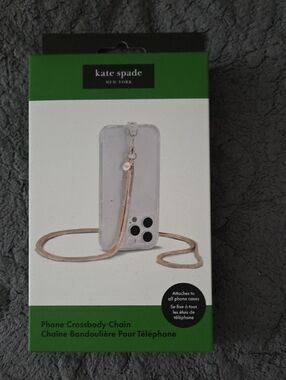 Kate Spade Gold Phone Crossbody Chain Strap Charm
